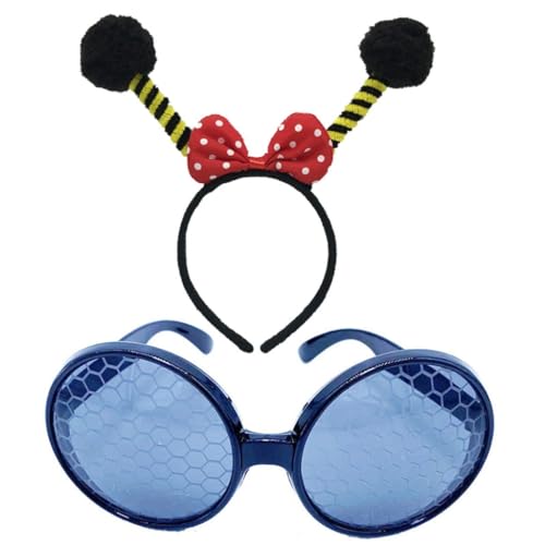 Ldabrye Stirnband Schöne Antennen Honigbiene Stirnband Cartoon Brille Gestreift Haarreifen für Bühne Haarband Haarschmuck für Frauen Mädchen Ldabrye Stirnband Schöne Antennen Honigbiene Stirnband Cartoon Brille Gestreift Haarreifen für Bühne Haarband Haarschmuck für Frauen Mädchen von Ldabrye