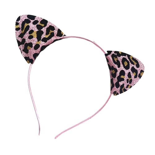 Ldabrye Stirnband für Damen, Katzen, Ohren, Anime, Leopardenmuster, Stirnband für Make-up, Party, Versammlung, Haarschmuck für Frauen und Mädchen Ldabrye Stirnband für Damen, Katzen, Ohren, Anime, Leopardenmuster, Stirnband für Make-up, Party, Versammlung, Haarschmuck für Frauen und Mädchen von Ldabrye