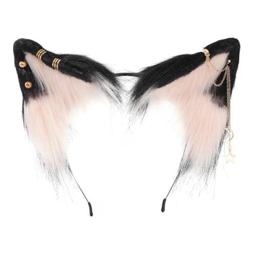 Ldabrye Stirnband für Teenager, Katze, Füchse, Ohr, Stirnband mit Legierung, Ohrring, Dekor, Karneval, Haarband, Haarschmuck für Frauen und Mädchen von Ldabrye