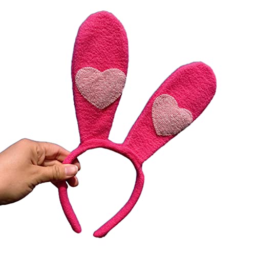 Ldabrye Stirnband mit Cartoon-Hasenohren, Oster-Haarreifen, niedlicher Hasen-Haarreif, Themenparty, Haarband, Haarschmuck für Frauen und Mädchen von Ldabrye
