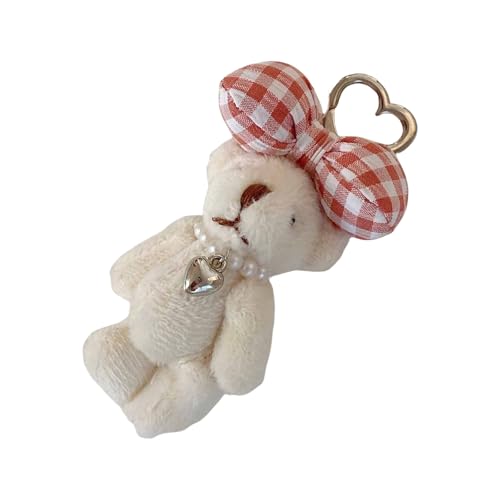 Ldabrye Süßer karierter Bowknot-Bär-Schlüsselanhänger, bezaubernder karierter Bowknot-Bär, hängender Anhänger für Geldbörsen, Handys oder Schlüsselanhänger Ldabrye Süßer karierter Bowknot-Bär-Schlüsselanhänger, bezaubernder karierter Bowknot-Bär, hängender Anhänger für Geldbörsen, Handys oder Schlüsselanhänger von Ldabrye