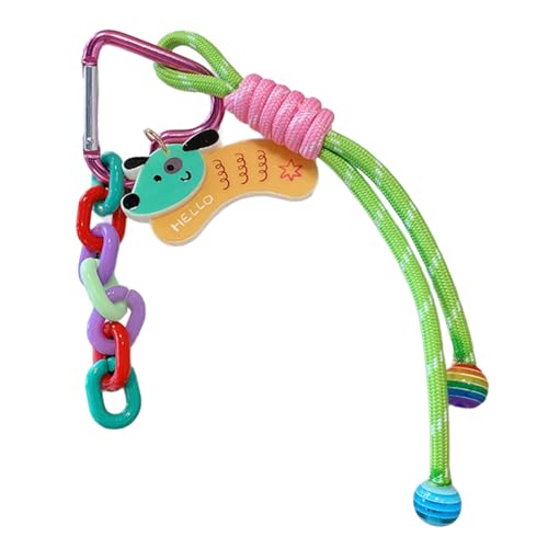 Ldabrye Tanzender Bären-Anhänger aus Acryl mit bunter Kette, buntes Liebesherz, Schnalle und Nylonseil, Taschenanhänger, Auto-Dekoration Ldabrye Tanzender Bären-Anhänger aus Acryl mit bunter Kette, buntes Liebesherz, Schnalle und Nylonseil, Taschenanhänger, Auto-Dekoration von Ldabrye