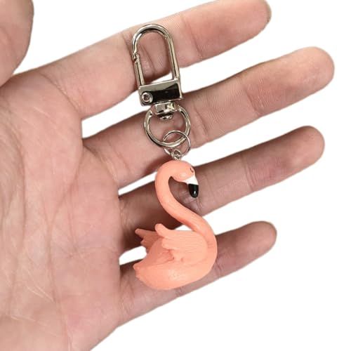 Ldabrye Taschenanhänger Cartoon Tier Schlüsselanhänger Rucksack Anhänger Stilvolle Tier Anhänger Multifunktionales Zubehör für Frauen, Flamingo von Ldabrye