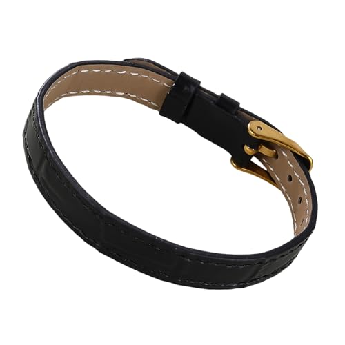 Ldabrye Unisex Leder Armband Edelstahl Schnallen Komfort Fit Täglich von Ldabrye