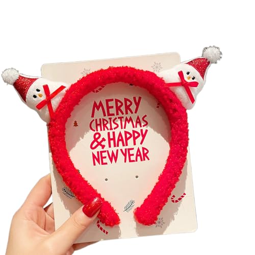 Ldabrye Weihnachts-Stirnbänder, Weihnachtsdekoration, Mädchen, Aufführungen, Haarband, weiblich, Weihnachtsmotiv, niedliches Plüsch-Haarband, lässiges Bankett-Stirnband für Mädchen, Stirnbänder für von Ldabrye