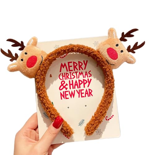 Ldabrye Weihnachts-Stirnbänder, Weihnachtsdekoration, Mädchen, Aufführungen, Haarband, weiblich, Weihnachtsmotiv, niedliches Plüsch-Haarband, lässiges Bankett-Stirnband für Mädchen, Stirnbänder für von Ldabrye