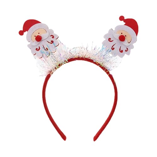 Ldabrye Weihnachts-Stirnband aus weichem Stoff mit Schneemann und Rentiergeweih, Kopfbedeckung, Party-Kopfbedeckung für Damen und Mädchen von Ldabrye