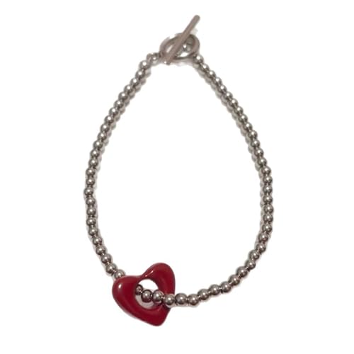 Ldabrye Zartes rotgoldenes Herz, verstellbar, geflochten, handgefertigter Schmuck, Statement-Stücke für trendige Frauen, Geschenk, fertiges Herz von Ldabrye