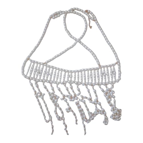 Mode Perlen Und Strasssteine ​​Brustkette Mehrschichtiger Kristallkörperschmuck Für Frauen Party Accessoires von Ldabrye