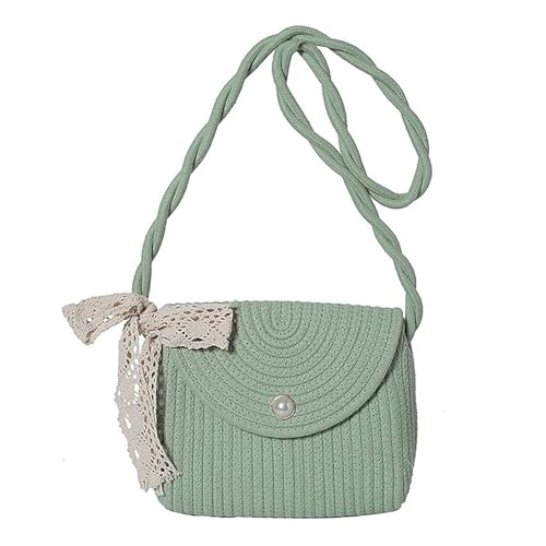 Modische Strand Schultertasche Aus Gewebtem Stroh Vintage Stil Ethno Süße Spitze Schleife Umhängetasche Mit Klappendeckel Für Damen von Ldabrye