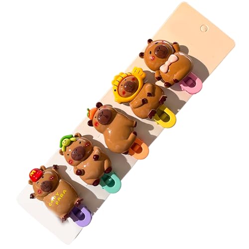 Niedliche Cartoon-Tier-Haarspange für Mädchen, Kinder, Haarspangen, Nagetiere, Capybaras, handgefertigte Haarnadeln, schöne Haarnadeln von Ldabrye