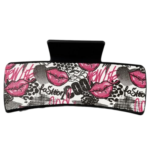 Quadratische Haarspange für Damen, PU-Leder, modische Haarspange, kinderfreundlich, für den täglichen Pendler oder das Büro von Ldabrye