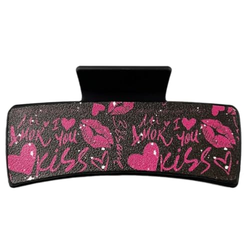 Quadratische Haarspange für Damen, PU-Leder, modische Haarspange, kinderfreundlich, für den täglichen Pendler oder das Büro von Ldabrye