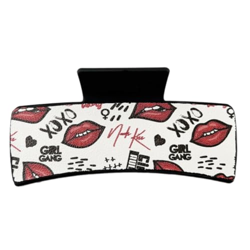 Quadratische Haarspange für Damen, PU-Leder, modische Haarspange, kinderfreundlich, für den täglichen Pendler oder das Büro von Ldabrye