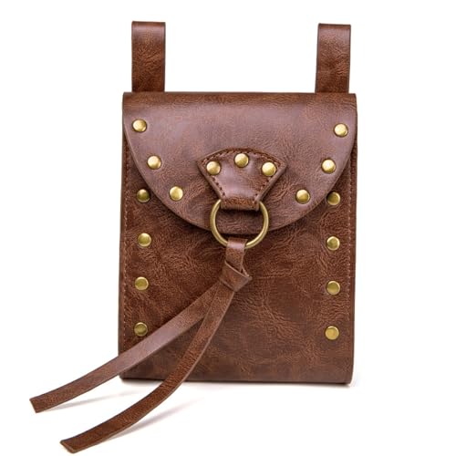 Renaissances Brieftaschen PU Ledermünze Tasche Mittelalterlicher Würfel Taille Multifunktional Change Geldbörse Für Erwachsene PU Lederwürfel Gürtel Mittelalterlicher Münzbeutel Cosplay von Ldabrye