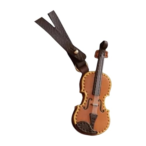 Robuster Leder-Schlüsselanhänger für Violine und Gitarre, künstlerischer Leder-Schlüsselanhänger mit realistischem Instrument für Frauen Robuster Leder-Schlüsselanhänger für Violine und Gitarre, künstlerischer Leder-Schlüsselanhänger mit realistischem Instrument für Frauen von Ldabrye
