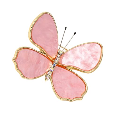 Schimmernde Schmetterlings-Brosche, Metallbasis, aufwendige Details, vielseitiges Mode-Accessoire für Outfits, funkelnde Schmetterlingsnadel aus Legierung, Einheitsgröße, Wie beschrieben von Ldabrye