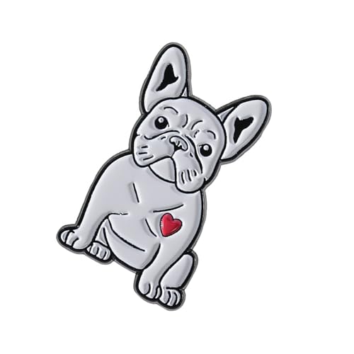 Schöne Cartoon-Hunde-Brosche für Haustierliebhaber, modisches Accessoire, Geschenk, Legierung, Schmuck, Damen, Herren, Unisex, Rucksack-Dekoration, Cartoon-Tier-Anstecknadel von Ldabrye