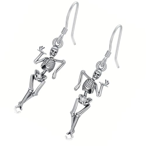 Skeleton Charm Dangle Ohrringe Mode Gotisches Accessoire Ideal Für Halloween Und Musikveranstaltungen Danzes Skelettohrringe von Ldabrye