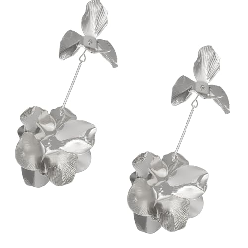 Stilvolle Blütenblätter Drop Ohrringe Für Frauen Trendy Übertriebene Blumenohrringe Modes Statement Schmuck Für Partys Vintage Ohrringe von Ldabrye
