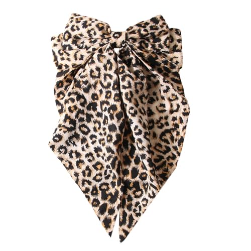 Stilvolle Haarspangen mit Leopardenmuster, süße Haarspange mit Schleife, Weihnachten für Damen und Mädchen von Ldabrye