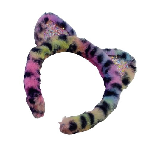 Stilvolle Leoparden-Kopfbedeckung Cosplay Maskeraden Stirnbänder Kinder Haarreifen für Halloween Rollenspiele von Ldabrye