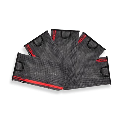 Strapazierfähige Netz-Schuh-Organizer-Taschen mit Reißverschluss, Reiseaufbewahrung für Turnschuhe, Fitnessstudio, Sport, 28 x 18 cm, Netz-Schuhbeutel für Reisen, 5 Stück von Ldabrye