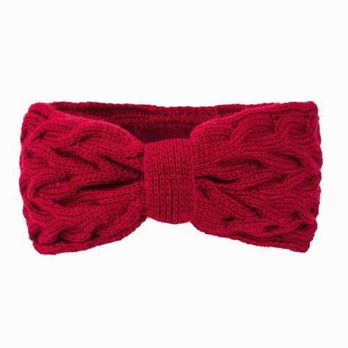 Strick-Stirnbänder mit Fleece für Damen, elastische Stirnbänder mit Schleifen, bequem, Ohrenwärmer für den Winter von Ldabrye