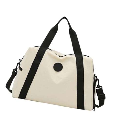 Turnbeutel Große Kapazität Reisegepäck Fitness mit Trocken- und Nasstrennung Übernachtung Weekender Reisegepäck mit Schuhfach Fitness Gym Sport, beige, Mass Beauty von Ldabrye