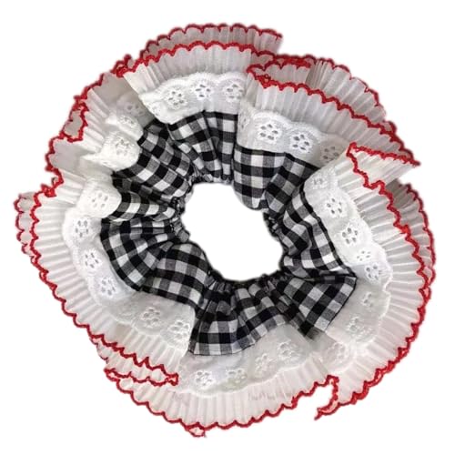 Übergroße Haargummis, mehrlagig, Spitze, elastisch, dick, Hochsteckfrisur, Damen-Haarschmuck Übergroße Haargummis, mehrlagig, Spitze, elastisch, dick, Hochsteckfrisur, Damen-Haarschmuck von Ldabrye