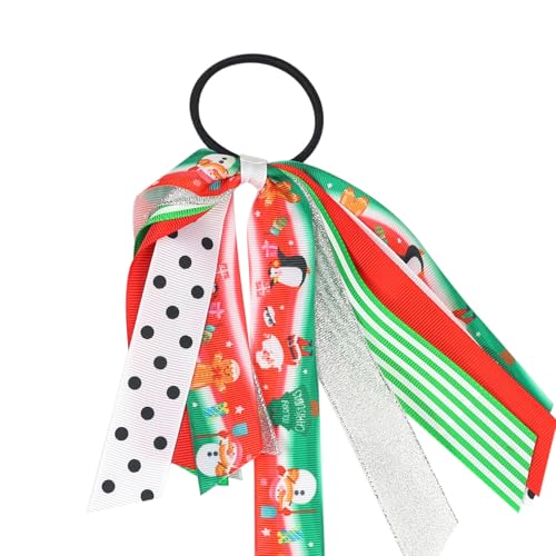 Upgrades Haarschmuck für Mädchen, Weihnachtsschmuck, Seide, dekorativ, elastisch, Pferdeschwanz-Halter, weich, bequem von Ldabrye