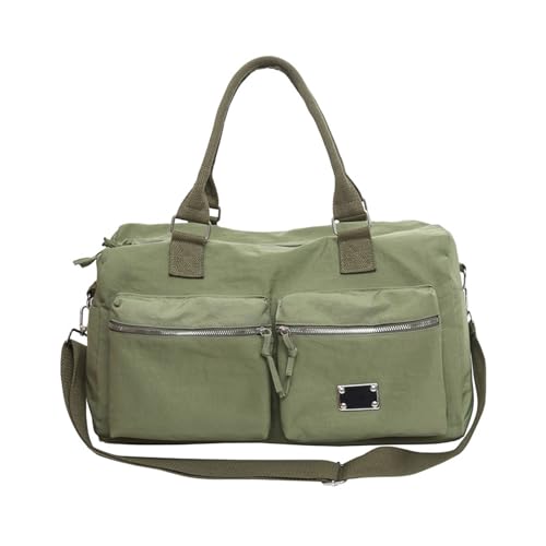 Wasserabweisender Turnbeutel mit mehreren Fächern & verstellbarem Gurt für Sport Reisen Praktische Kurzreise Handgepäcktasche, grün, Mass Beauty von Ldabrye