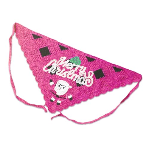 Weihnachtsmann-Stirnband, Kopftuch, gestrickt, Schneeflocke, Kopfbedeckung für den Außenbereich, Schneeflockenmuster, kreativer Weihnachtshaarschal von Ldabrye