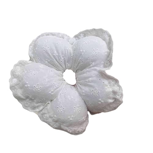 Weißes Spitzenhaarband, gepolsterte Blumen-Haargummis für Mädchen und Frauen, alle passenden, eleganten französischen Haargummis für Haarstyling Weißes Spitzenhaarband, gepolsterte Blumen-Haargummis für Mädchen und Frauen, alle passenden, eleganten französischen Haargummis für Haarstyling von Ldabrye