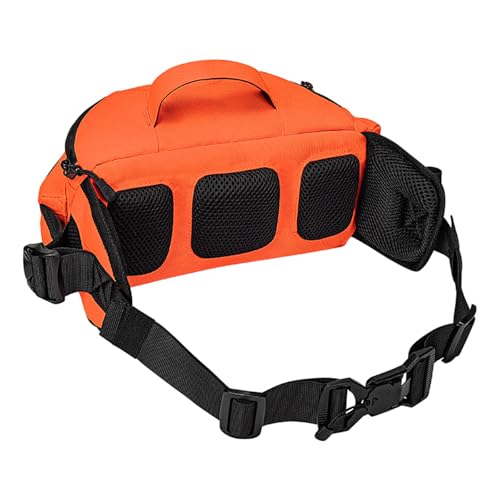 Fanny Pack für Männer Ultra große Kapazität wasserdichte Taillenbeutel Verstellbares Riemen Wanderung Wanderung Camping Radfahren Outdoor Orange Oxford Stoff Polyester 31x15x14 cm (Orange) von Ldafava