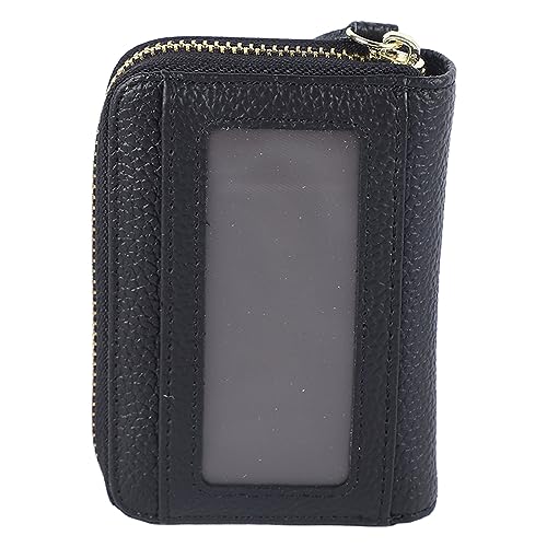 Ldafava Kartenbrieftaschenkarte Halter Reißverschluss Kartenkoffer Premium Schwarz Leder 10 Slots kompaktes transparentes Fensterdesign für den täglichen Außenbereich im Freien Ldafava Kartenbrieftaschenkarte Halter Reißverschluss Kartenkoffer Premium Schwarz Leder 10 Slots kompaktes transparentes Fensterdesign für den täglichen Außenbereich im Freien von Ldafava