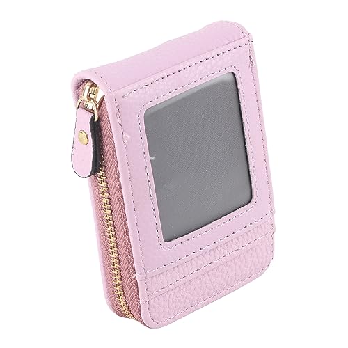 Ldafava Kreditkartenbeutel mit Reißverschluss modisch mini tragbare antimagnetische ID -Karten Halter Geldbeutel für Männer Frauen Material PU Farbe Schwarz Größe 4,5x3.1 Zoll (Hellviolett) von Ldafava