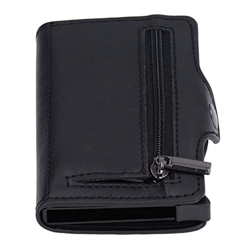 Ldafava Kreditkarteninhaber große Kapazität Kleiner hellschwarzer Tabby tragbarer Visitenkartenkoffer für Geschäftsreisen Reise Aluminiumlegierung 10 x 6,5 cm von Ldafava