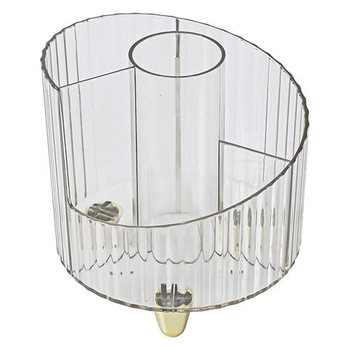 Make -up -Bürstenhalter Fall Multi -Gitter klare transparente kosmetische Bürsten Speicher Organizer Box für Stift Lippenstift Kunststoff 11,8 x 12,5 cm (Transparent) von Ldafava