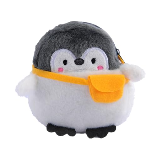 Niedliche Pinguin -Münzgeldbeutel und Lippenstifthalter weiche Plüsch -Tasche für Veränderung Make -up Aufbewahrung entzückendes dauerhaftes für Mädchen Kinder Teenager Frauen von Ldafava