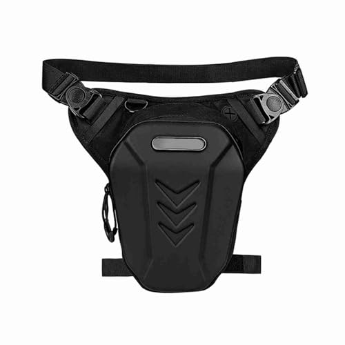 Taille Pack Motorrad Drop Beinbeutel wasserdichtes Hartschale große Kapazität Multi funktionales Design für Wanderzyklus im Freien Reisezyklus Frauen schwarz 25 cm von Ldafava