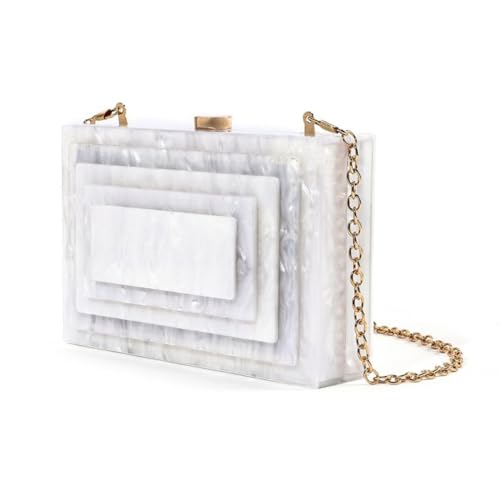 Acryl-Abend-Clutch für modische Frauen, trendige Handtasche mit Kettenriemen von Ldbuejiaja