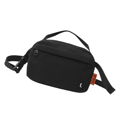 All-Matching Brusttasche, wasserabweisend, Crossbody-Tasche, Handytasche, Bauchtasche mit verstellbarem Gurt, Schultertasche für Reisen, Schwarz, Bohemian-Stil von Ldbuejiaja