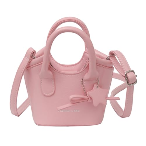 Anspruchsvolle Damen Umhängetasche PU Crossbody Taschen Satchel für Daily Essential, Rosa, Böhmisch von Ldbuejiaja
