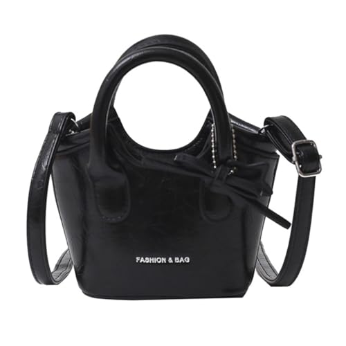 Anspruchsvolle Damen Umhängetasche PU Crossbody Taschen Satchel für Daily Essential, Schwarz, Böhmisch von Ldbuejiaja