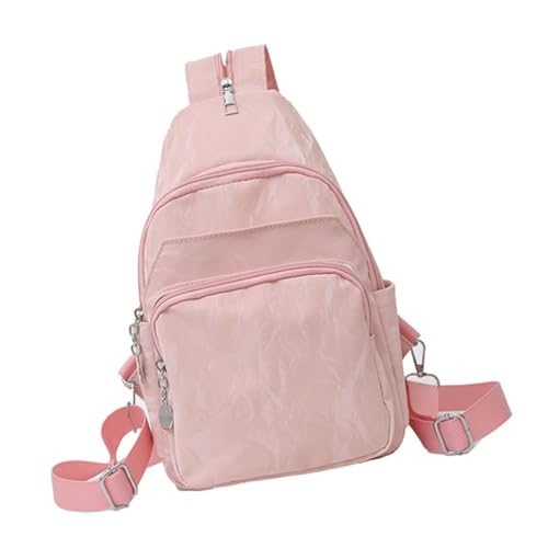 Brusttasche mit verstellbarem Riemen, kleiner Rucksack, chinesischer Stil, Crossbody-Tasche, Rosa, Böhmisch von Ldbuejiaja