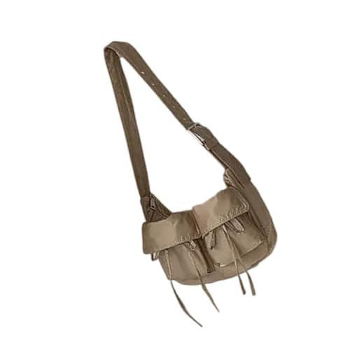 Canvas Messenger Bag Large Handbag Crossbody Shoulder Bag Handbag with Pockets, Aprikose, Böhmisch von Ldbuejiaja