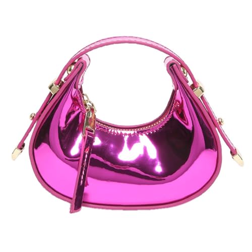 Clutch aus PU-Leder für Damen, Hochzeits-Geldbörse, Abendtasche, auffällige Handtasche, Hot Pink, Böhmisch von Ldbuejiaja