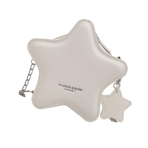 Compact Star Designs Schultertasche aus PU-Leder für Reisen und Freizeit, Weiß, Böhmisch von Ldbuejiaja