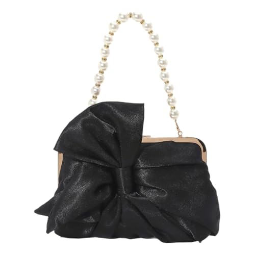 Damen-Abendtasche, Abendtasche, süße Schleifen, Hochzeits-Geldbörse, Abend-Clutch-Tasche, Schwarz, Böhmisch von Ldbuejiaja